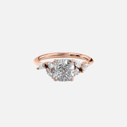  The Melissa Cushion Lab Diamond Ring 14k Rose Gold 001