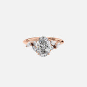  The Melissa Oval Lab Diamond Ring 14k Rose Gold 001