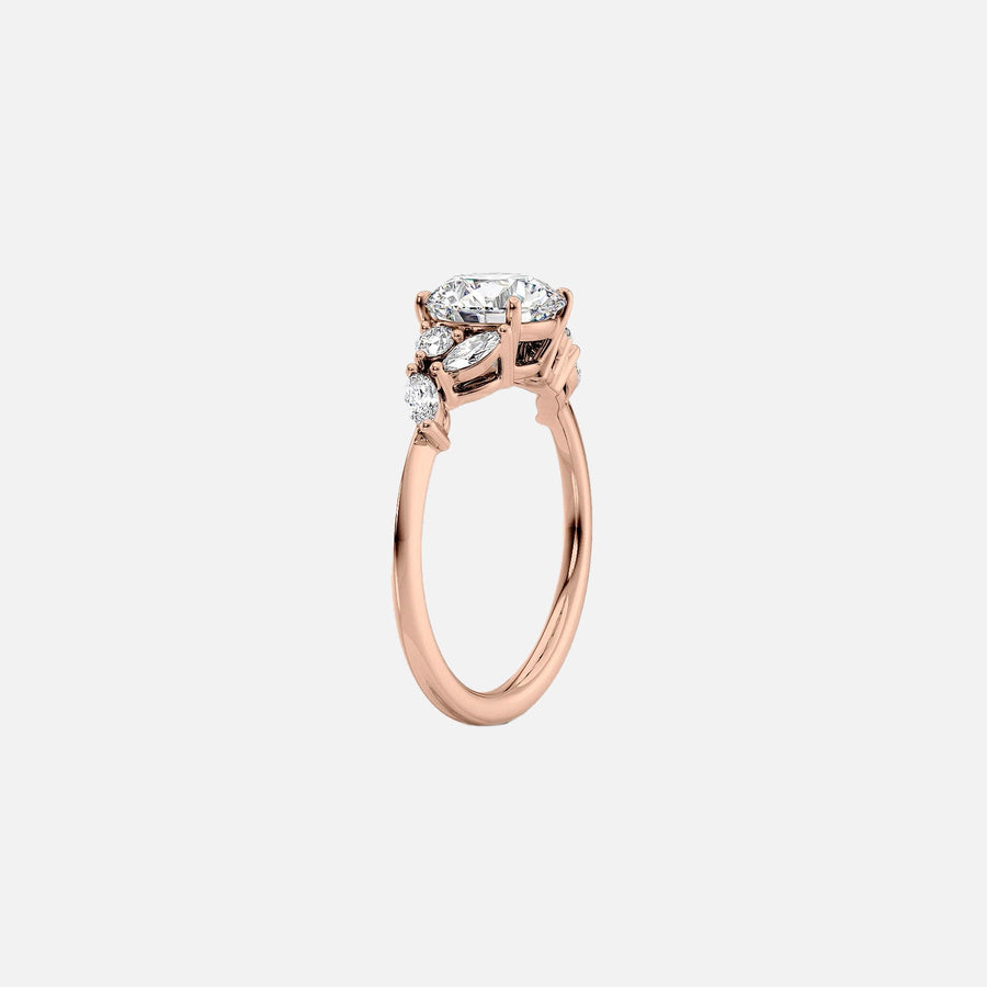  The Melissa Oval Lab Diamond Ring 14k Rose Gold 002
