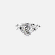  The Melissa Oval Lab Diamond Ring 14k White Gold 001