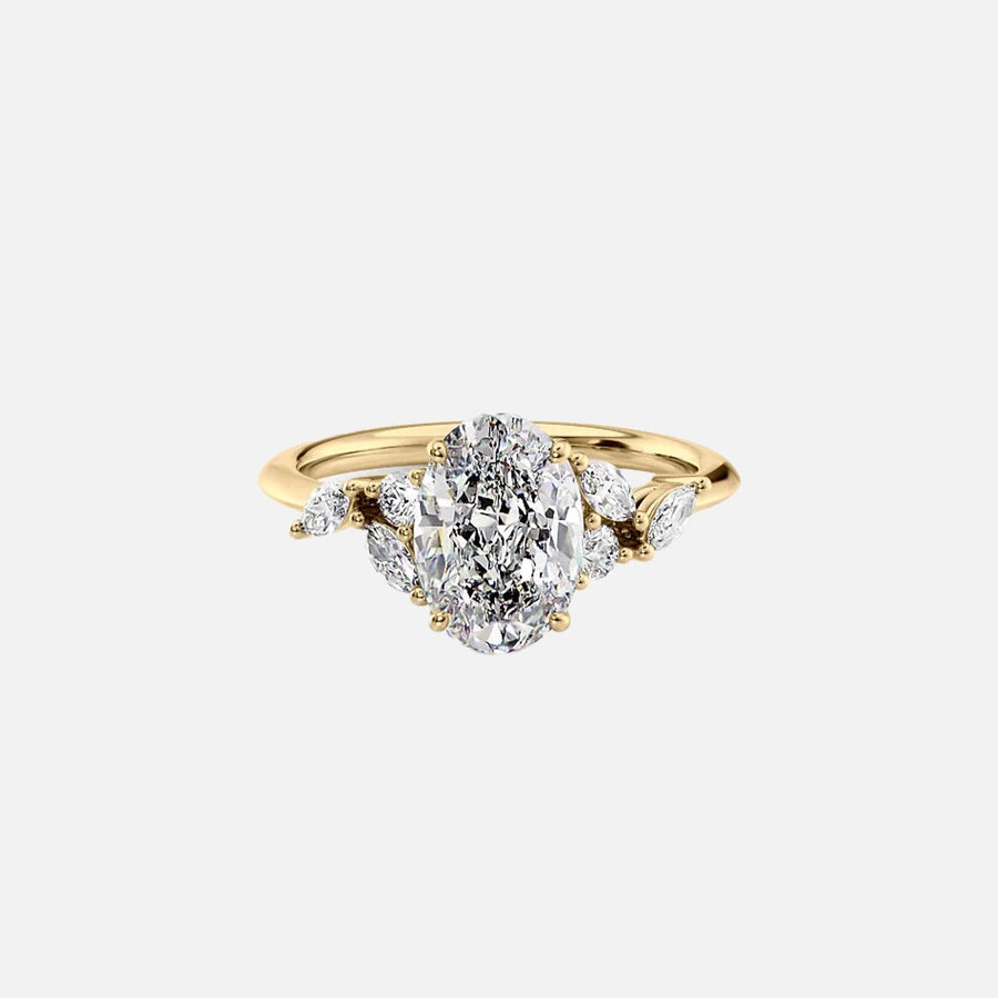 The Melissa Oval Lab Diamond Ring 14k Yellow Gold 001