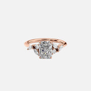  The Melissa Radiant Lab Diamond Ring 18k Rose Gold 001