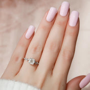  The Mia Cushion Lab Diamond Ring 14k White Gold 003