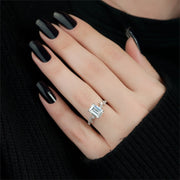  The Mia Emerald Lab Diamond Ring 14k White Gold 003