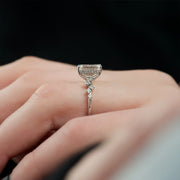  The Mia Emerald Lab Diamond Ring 14k White Gold 004 Final