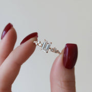  The Mia Emerald Lab Diamond Ring 18k Rose Gold 003