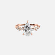  The Mia Pear Lab Diamond Ring 14k Rose Gold 001