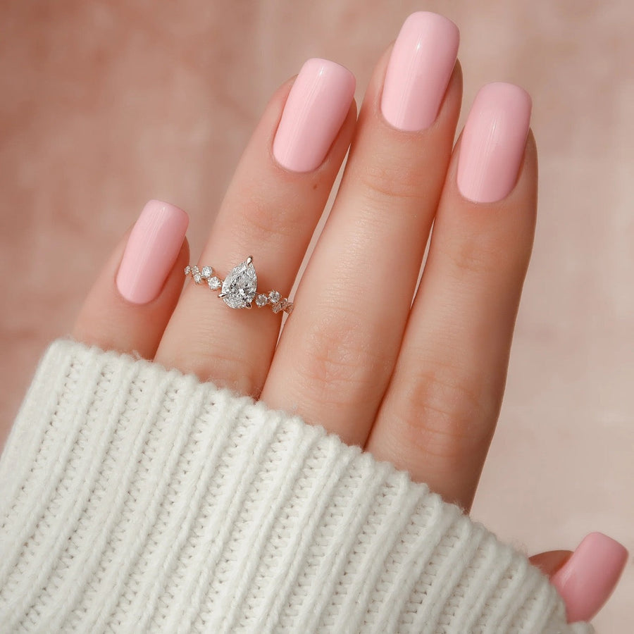  The Mia Pear Lab Diamond Ring 14k Rose Gold 004 Final