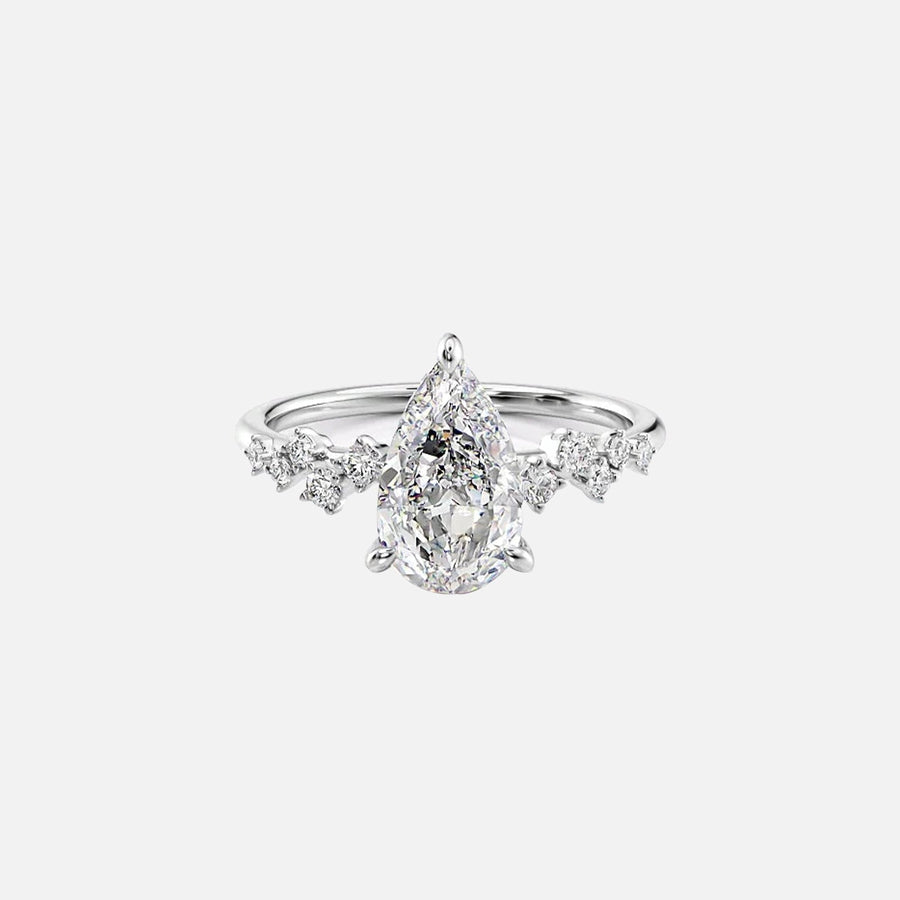  The Mia Pear Lab Diamond Ring 14k White Gold 001