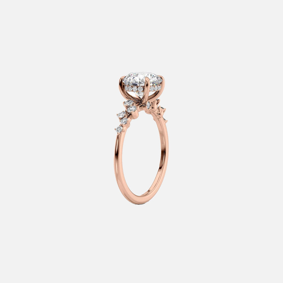  The Mia Princess Lab Diamond Ring 18k Rose Gold 002