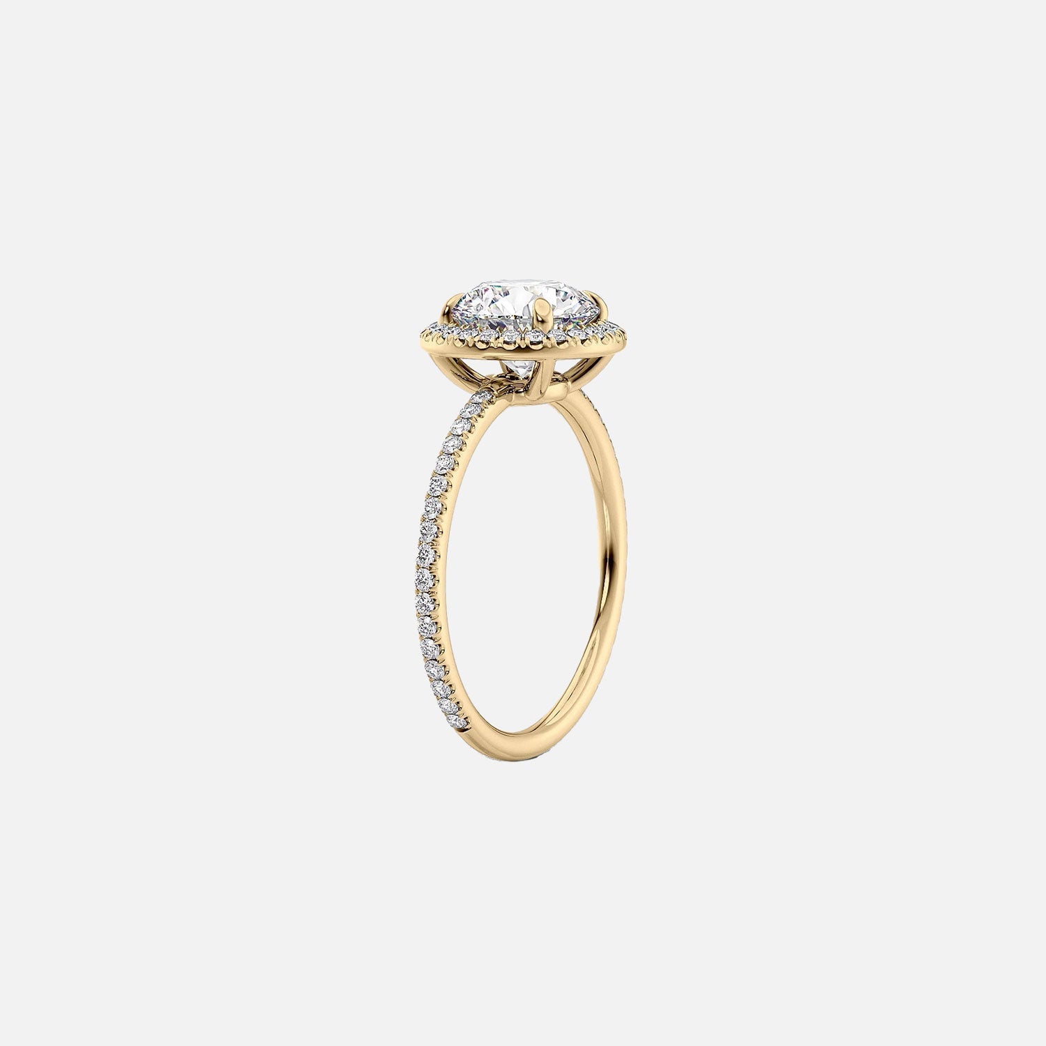  The Michelle Cushion Moissanite Ring 14k Yellow Gold 002