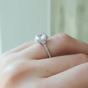  The Michelle Cushion Moissanite Ring 18k White Gold 004 Final