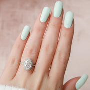  The Michelle Oval Moissanite Ring 14k White Gold 004 Final