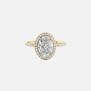 The Michelle Oval Moissanite Ring 14k Yellow Gold 001