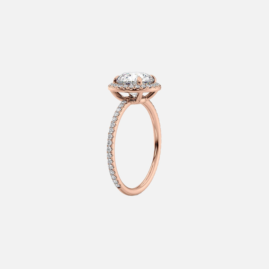  The Michelle Oval Moissanite Ring 18k Rose Gold 002