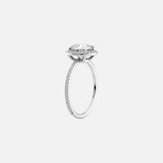  The Michelle Oval Moissanite Ring 18k White Gold 002