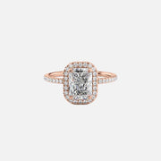  The Michelle Radiant Lab Diamond Ring 14k Rose Gold 001