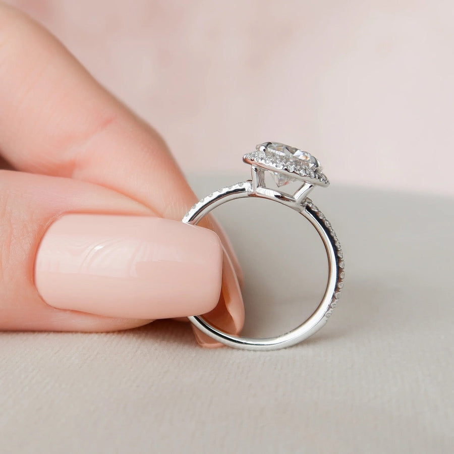  The Michelle Round Lab Diamond Ring 14k White Gold 004