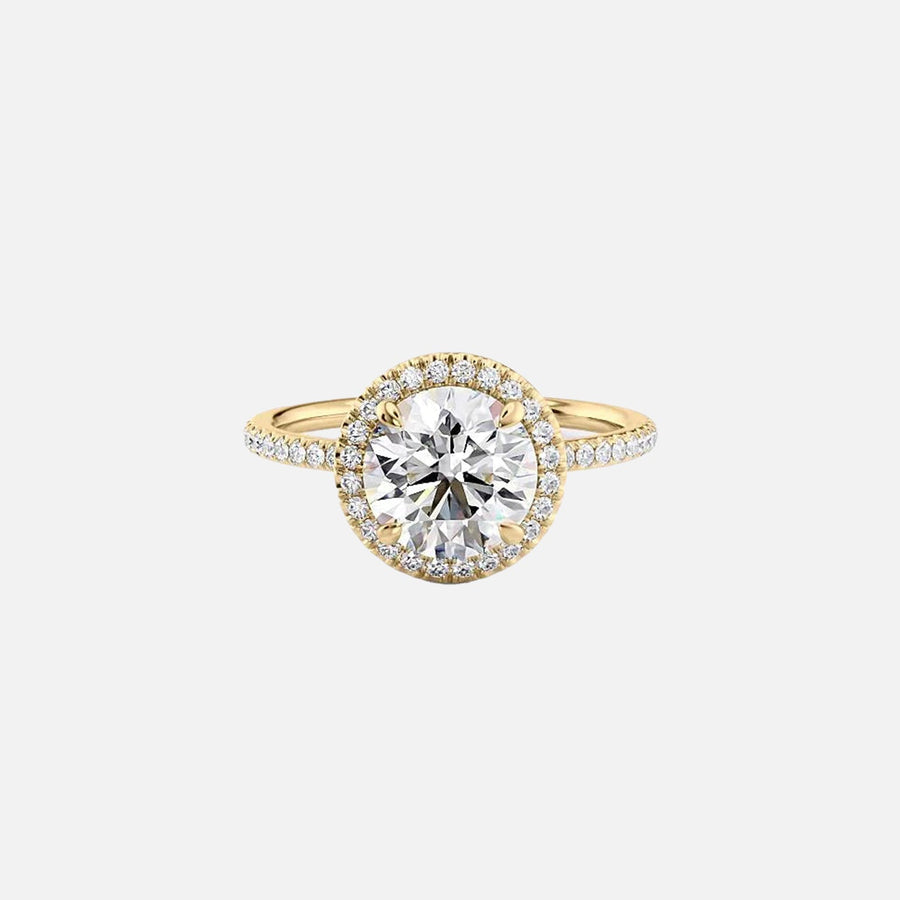 The Michelle Round Lab Diamond Ring 14k Yellow Gold 001
