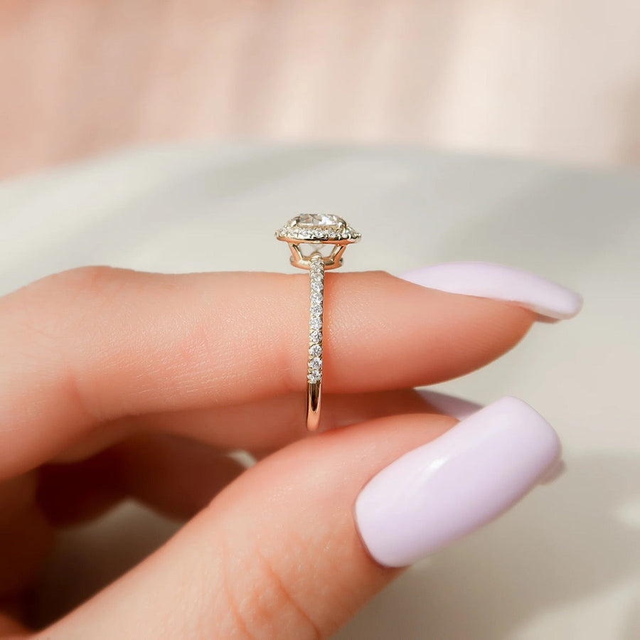  The Michelle Round Lab Diamond Ring 14k Yellow Gold 004 Final