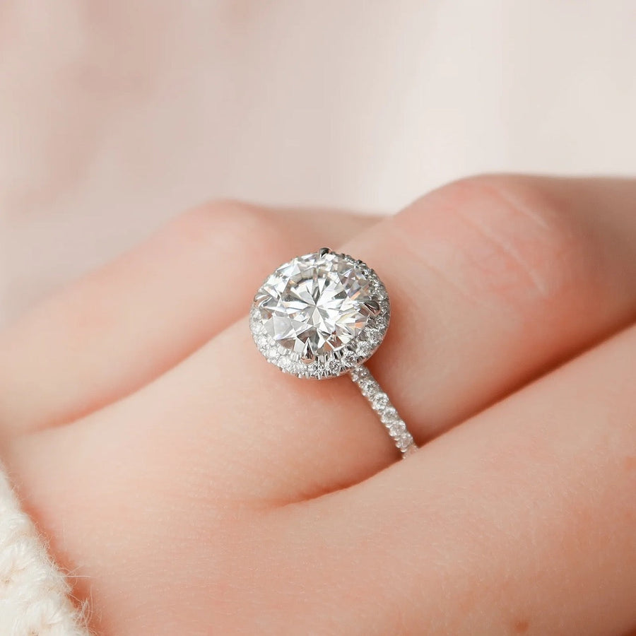  The Michelle Round Lab Diamond Ring 18k White Gold 003