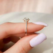  The Michelle Round Moissanite Ring 14k Yellow Gold 004 Final