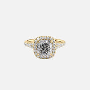 The Miley Cushion Moissanite Ring 14k Yellow Gold 001