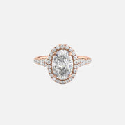  The Miley Oval Moissanite Ring 14k Rose Gold 001