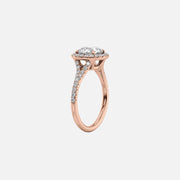  The Miley Oval Moissanite Ring 14k Rose Gold 002