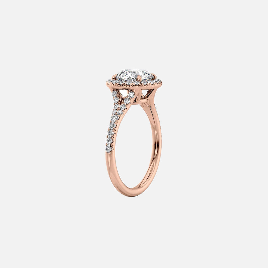  The Miley Oval Moissanite Ring 14k Rose Gold 002