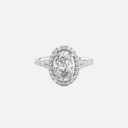  The Miley Oval Moissanite Ring 14k White Gold 001