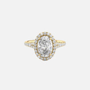 The Miley Oval Moissanite Ring 14k Yellow Gold 001