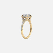  The Miley Oval Moissanite Ring 14k Yellow Gold 002