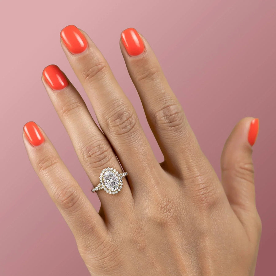  The Miley Oval Moissanite Ring 14k Yellow Gold 004