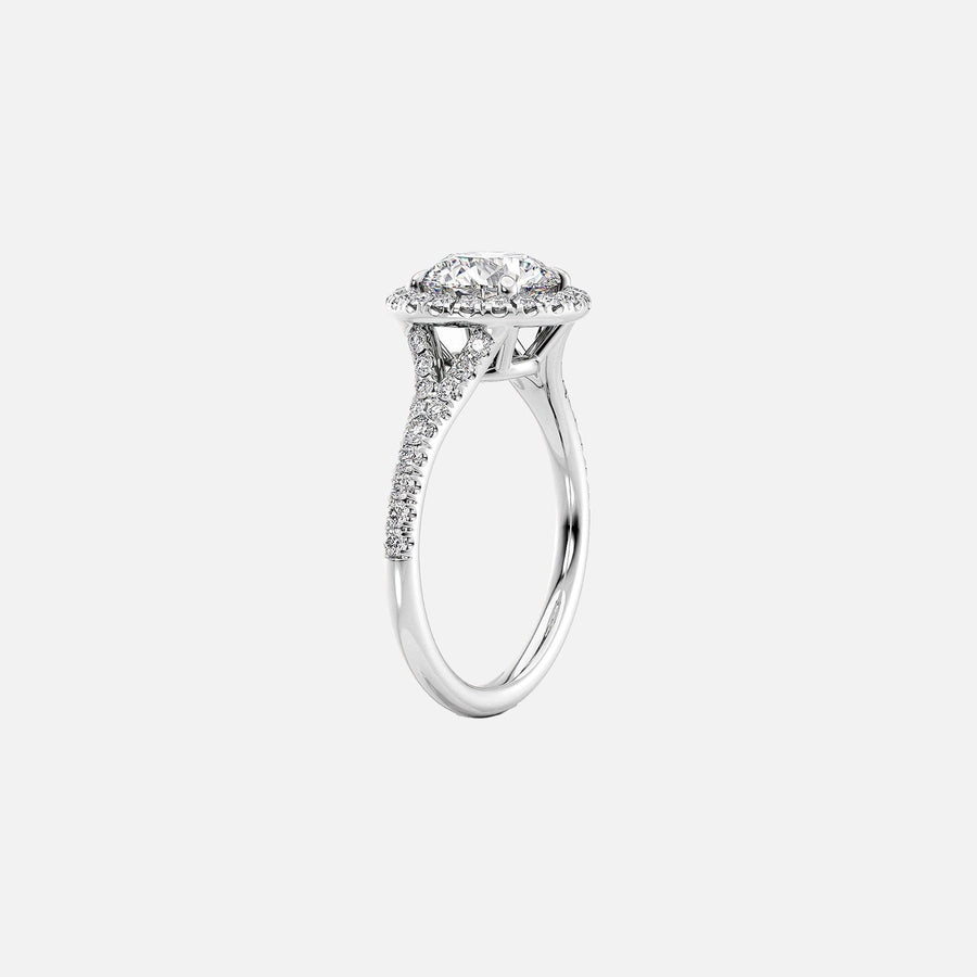  The Miley Oval Moissanite Ring 18k White Gold 002