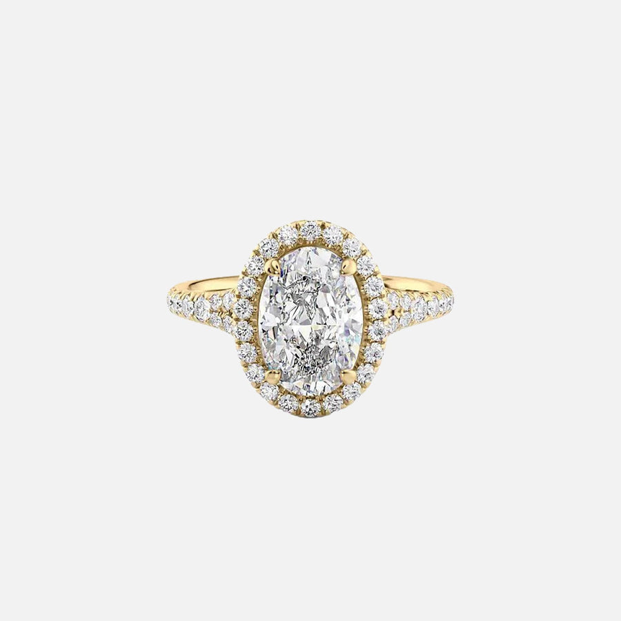  The Miley Oval Moissanite Ring 18k Yellow Gold 001