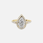  The Miley Pear Lab Diamond Ring 18k Yellow Gold 001