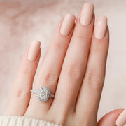  The Miley Radiant Moissanite Ring 18k White Gold 003