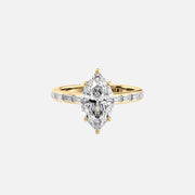  The Monica Marquise Moissanite Ring 18k Yellow Gold 001