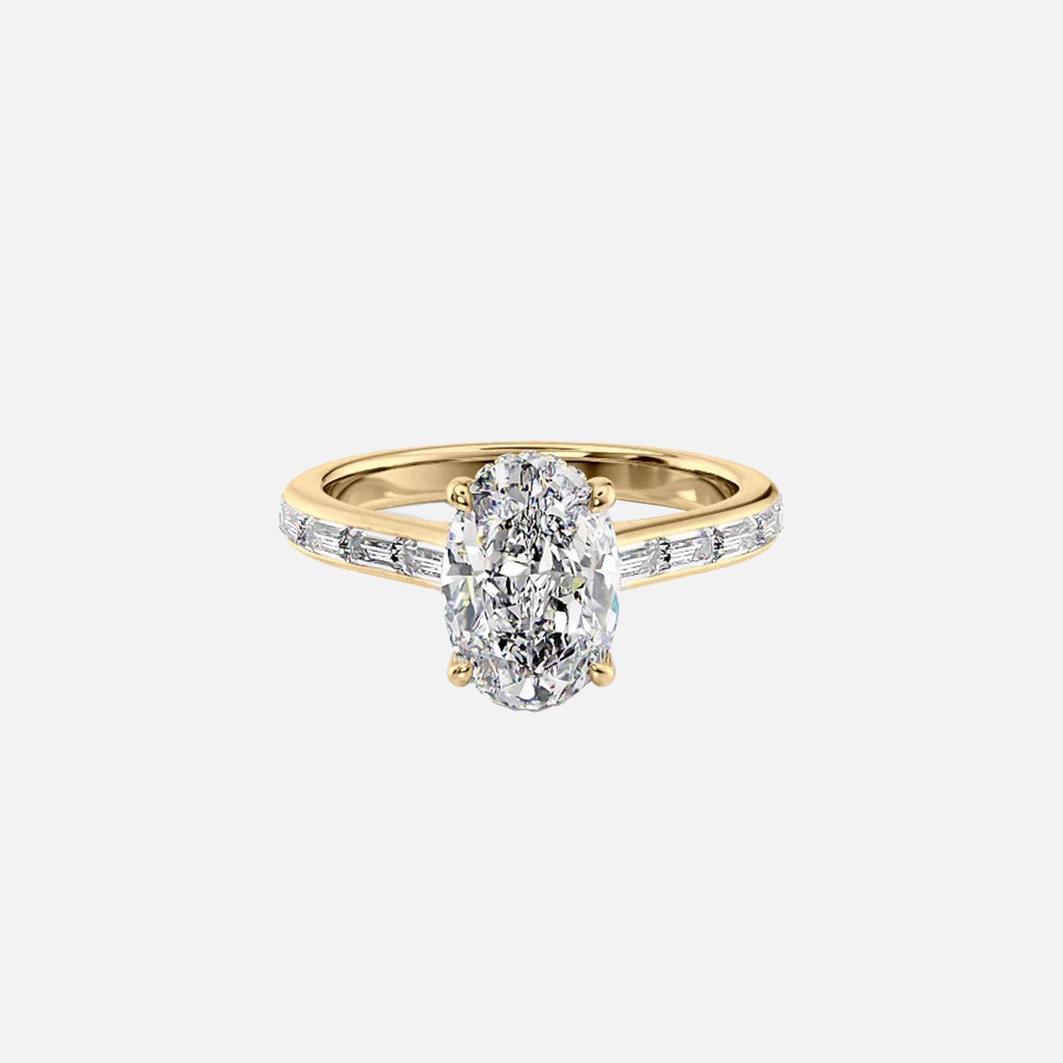 The Monica Oval Lab Diamond Ring 14k Yellow Gold 001