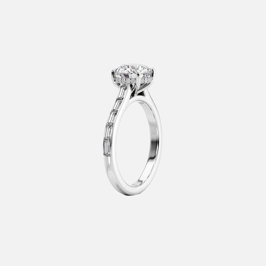  The Monica Oval Moissanite Ring 18k White Gold 002