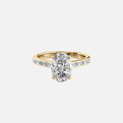  The Monica Oval Moissanite Ring 18k Yellow Gold 001