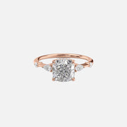  The Naomi Cushion Moissanite Ring 18k Rose Gold 001