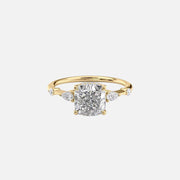  The Naomi Cushion Moissanite Ring 18k Yellow Gold 001