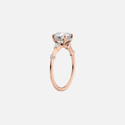  The Naomi Emerald Moissanite Ring 14k Rose Gold 002