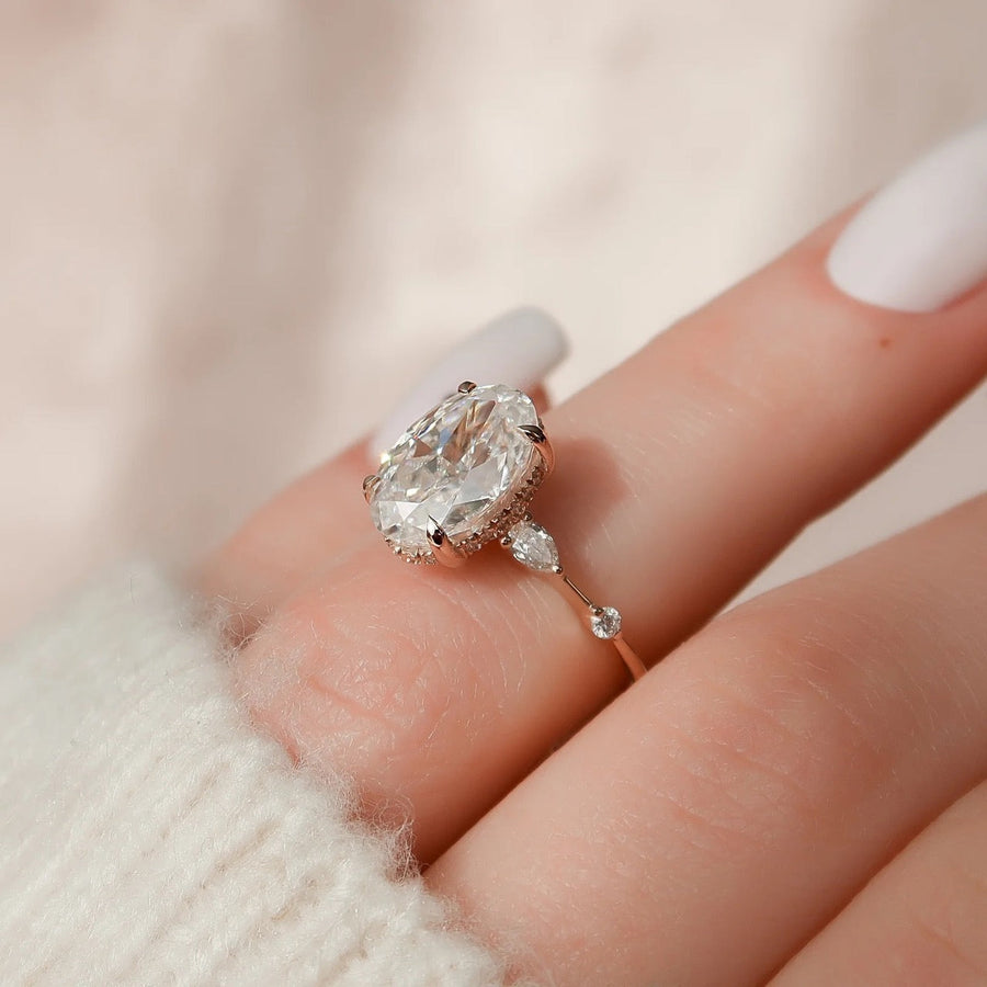  The Naomi Oval Lab Diamond Ring 14k Rose Gold 003