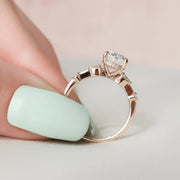  The Naomi Oval Moissanite Ring 14k Rose Gold 004