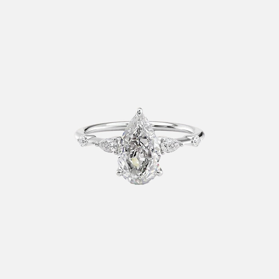  The Naomi Pear Lab Diamond Ring 14k White Gold 001
