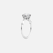  The Naomi Round Moissanite Ring 14k White Gold 002