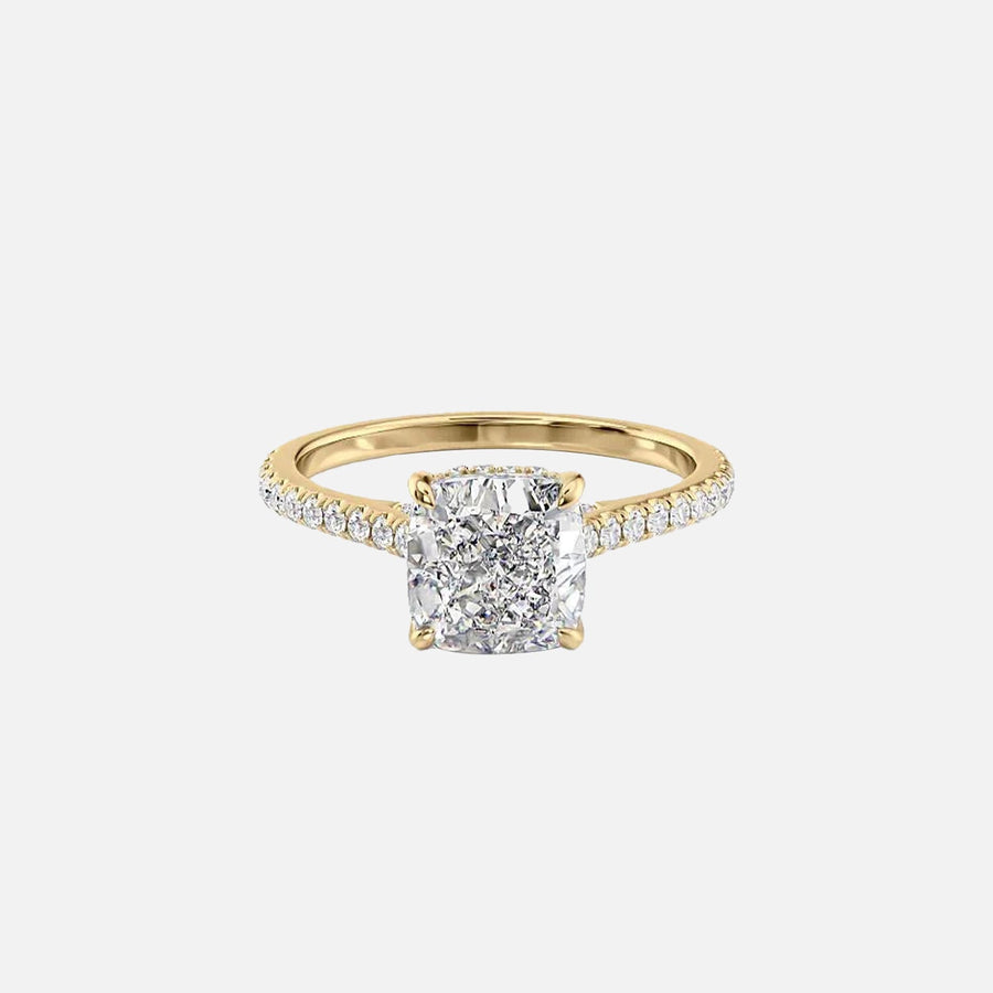 The Natasha Cushion Pave Moissanite Ring - KNT - Engagement Rings, Wedding Bands & Fine Jewelry